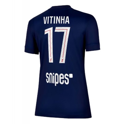 Ženski Nogometni dresi Paris Saint-Germain Vitinha #17 Domači 2025-26 Kratek Rokav Ženski Nogometni dresi Paris Saint-Germain Vitinha #17 Domači 2025-26 Kratek Rokav